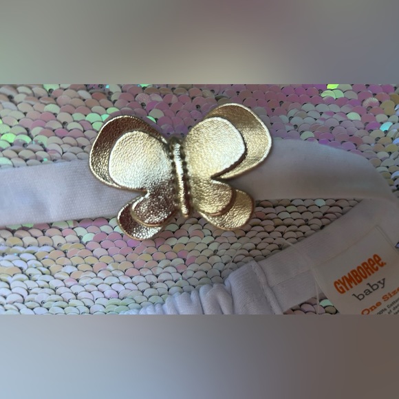 GYMBOREE Baby Girl Headband with golden butterfly NWT - Picture 5 of 6